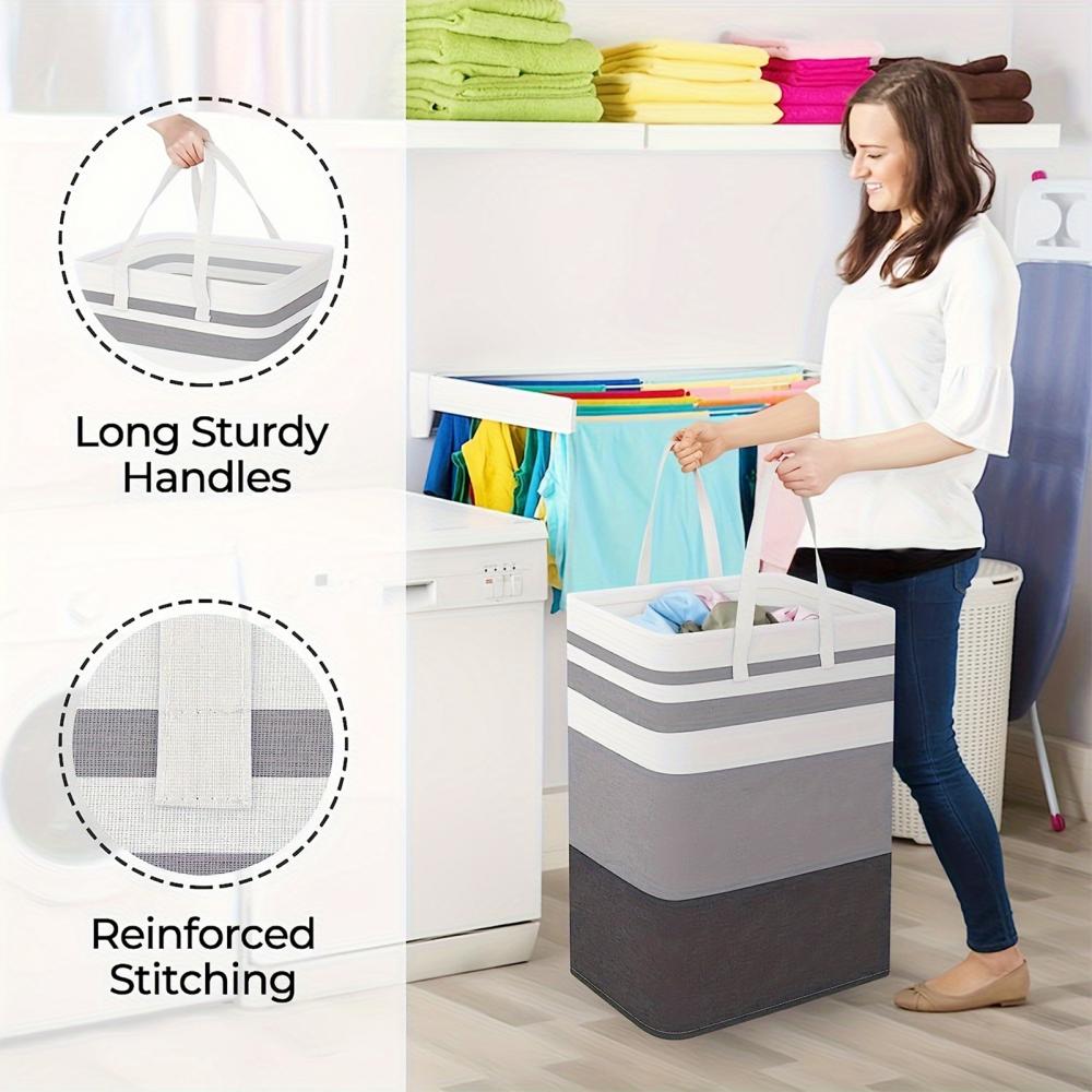 75/100L Large Laundry Bags Baskets with Handles Durable Dirty Clothes Hamper Storage Basket for Home Dorm Hotels Laundry 40*30*60cm