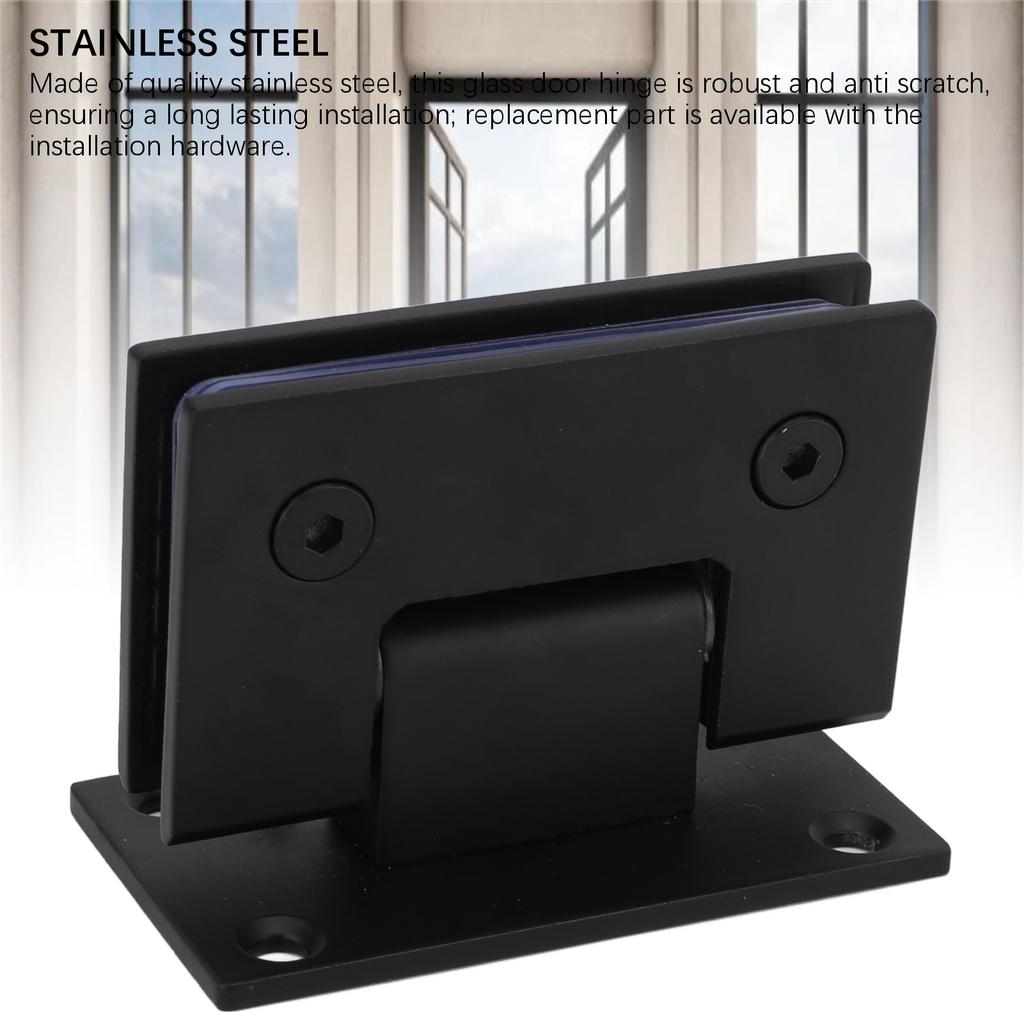 90 Degree Shower Door Hinge Stainless Steel Heavy Duty Frameless Glass Door Hinge for 8-12mm Thick