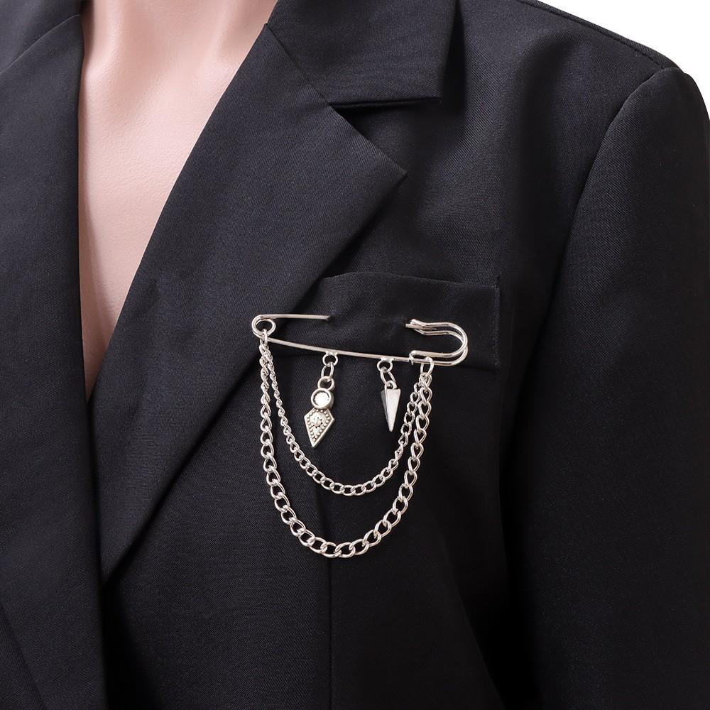 Unisex Skull & Spider Web Bear Pearl Star Brooch - Creative Hip Hop Fashion Pin