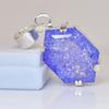 Fancy Cut 925 Sterling Silver 33.90 Ct Natural Sapphire CERTIFIED Gems Pendant MY.PD-178-NS