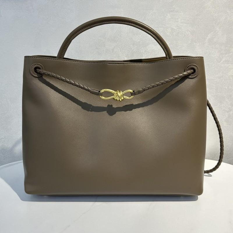 Women's Bag 2025 New Style Authentic Leather Large-capacity Tote Diagonal Commuting Bow Knot Single-shoulder Handbag