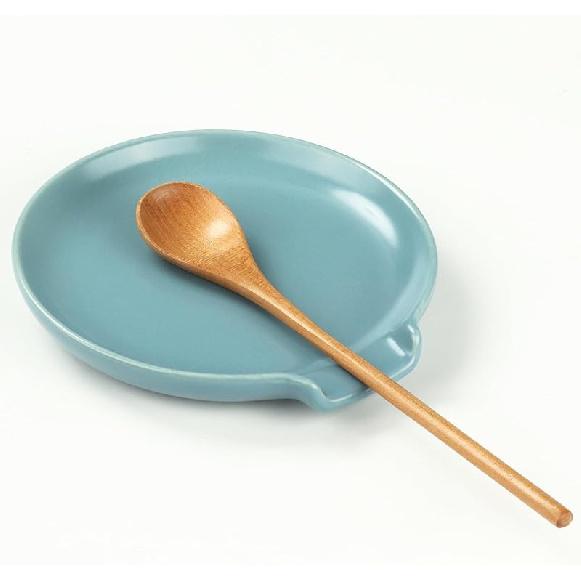 Ceramic Spoon Rest, 5.7 Inch Large Spoon Holder for Stove Top, Heat-Resistant Cooking Utensil Rest for Kitchen Counter, Ladle, Coffee Spoons, Cooking