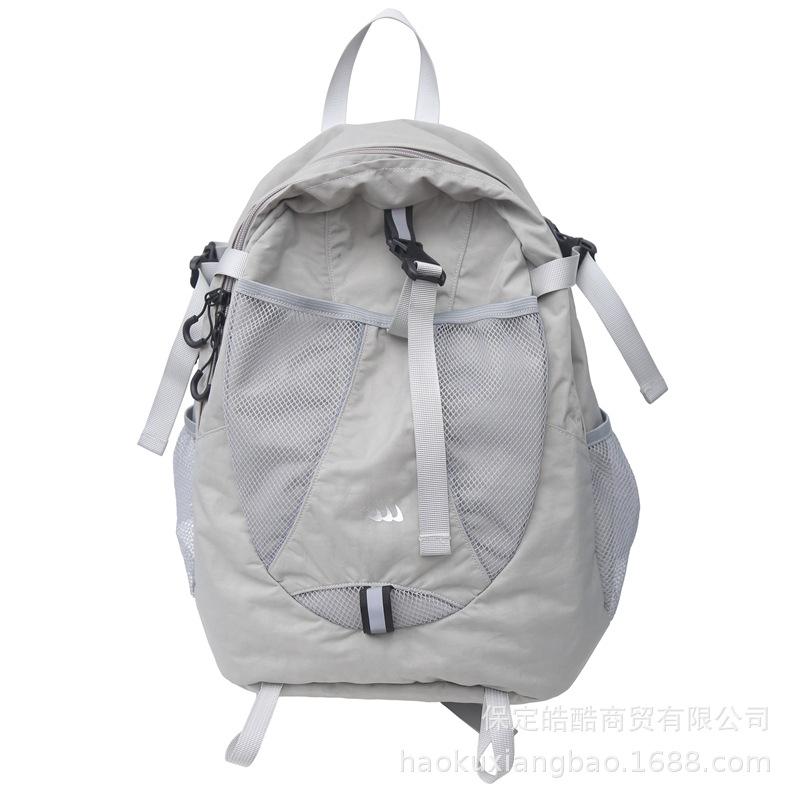 

Junior high school students schoolbag women s large-capacity casual versatile backpack Korean version ins texture lightweight travel backpack серый