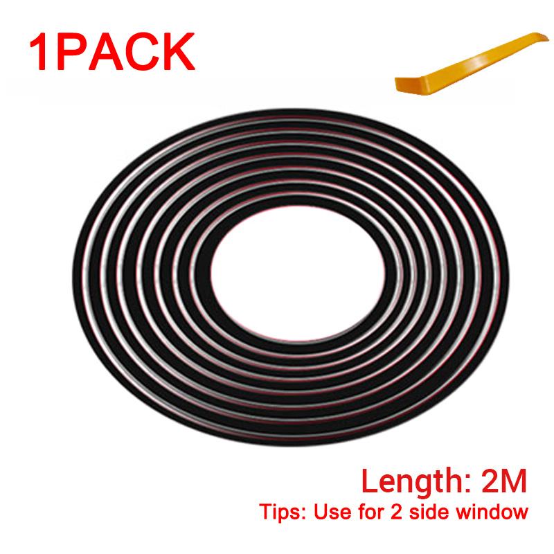Car Side Window Seal Strip Rubber Weatherstrip Window Gap Filler Reduce Vibration Noise Insulation V Shape Seal Strips
