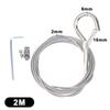 Locking Stainless Steel Wire Rope Adjustable Retractable Suspension Lanyard for Industrial Equipment Hanging Work