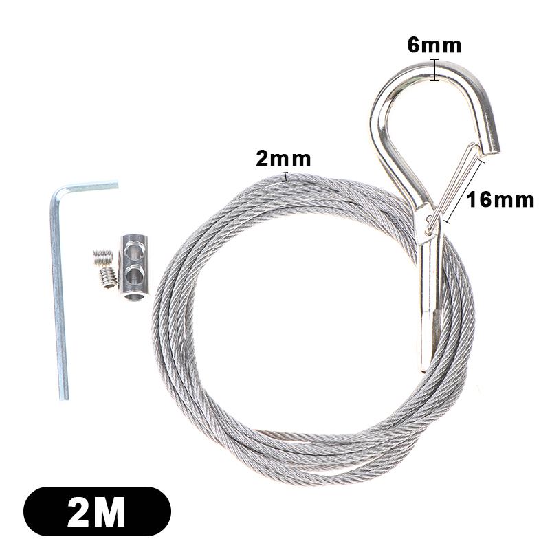 Locking Stainless Steel Wire Rope Adjustable Retractable Suspension Lanyard for Industrial Equipment Hanging Work
