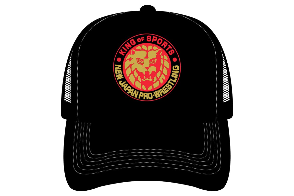 

Новая кепка-сетка New Japan Lion Mark 2025 Черный x Красный x Золотой Один размер подходит большинству Про-рестлинг (6623063074) чёрный