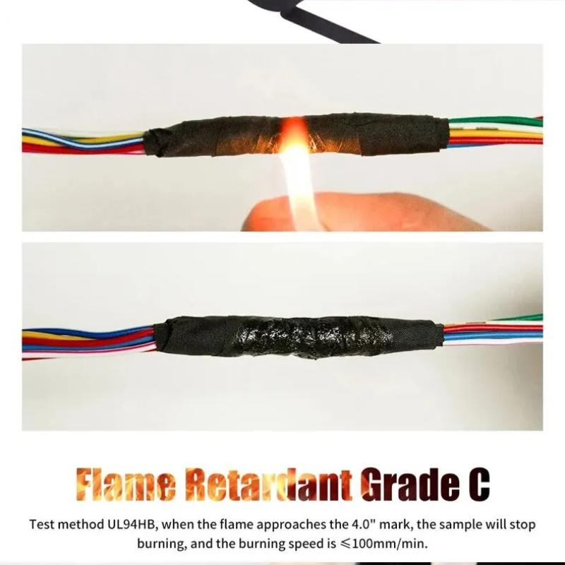 15 Meter Heat-resistant Flame Retardant Tape Coroplast Adhesive Cloth Tape For Car Cable Harness Wiring Loom Protection