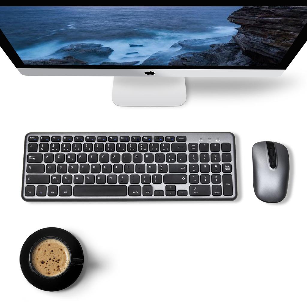 Office Dedicated Multicolor Nano Usb Receiver Wireless Keyboard and Mouse Set