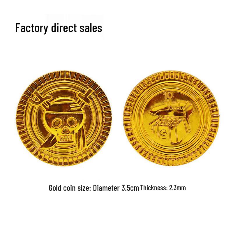 100-Piece Pirate Treasure Chest Coins: Decorative Halloween Figurines for Pirate Themes