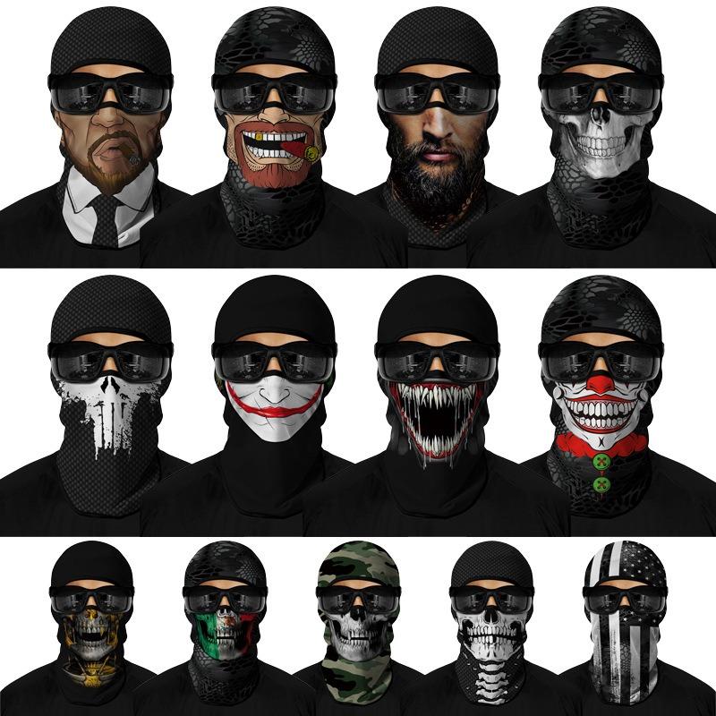 1PC summer sunscreen headgear men and women outdoor locomotive riding helmet lining headgear fishing funny face kini face mask
