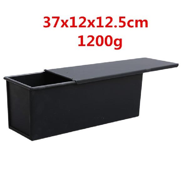 Black Non-Stick Bread Loaf Meatloaf Pan Box With Lid Iron Toast Mold Kitchen Bakeware Bread Loaf Pate Toast Cakes Baking