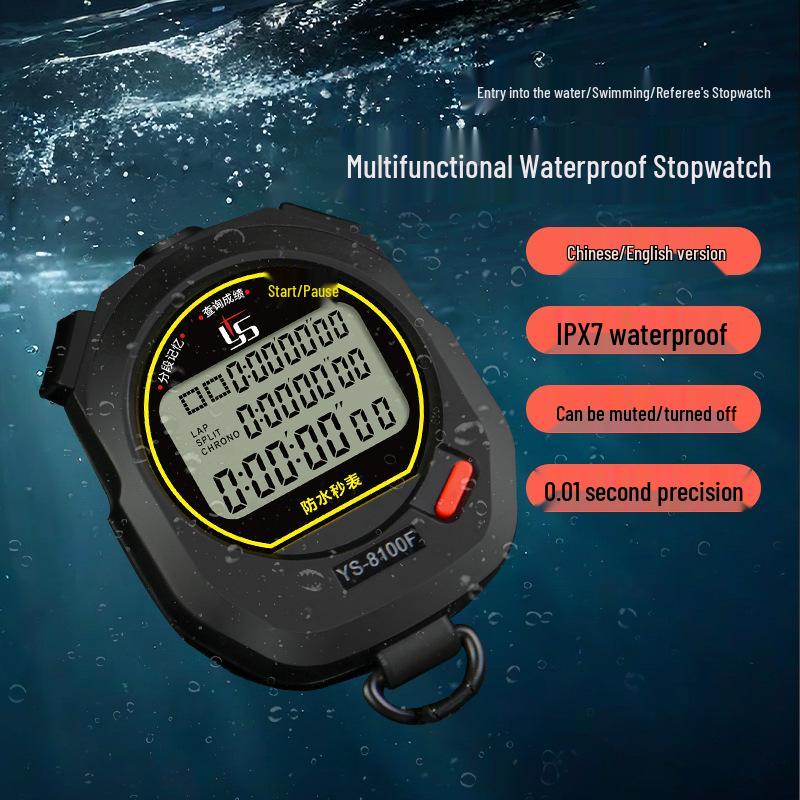 Multi-Channel Electronic Stopwatch for Athletics Training and Sports Judging YS-810F English 10 Memory
