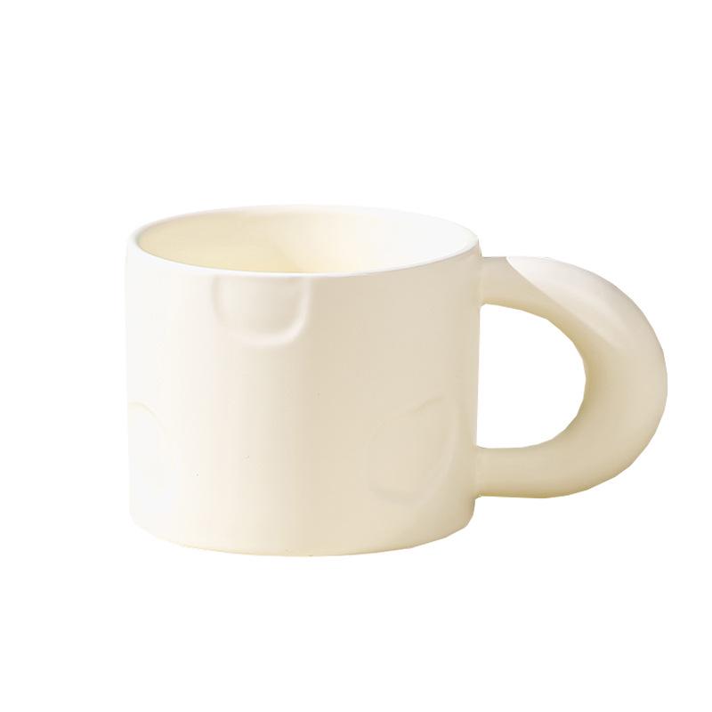 High-Value Ceramic Macaron Coffee Mug - Large Capacity Cup, Perfect Holiday Gift for Couples