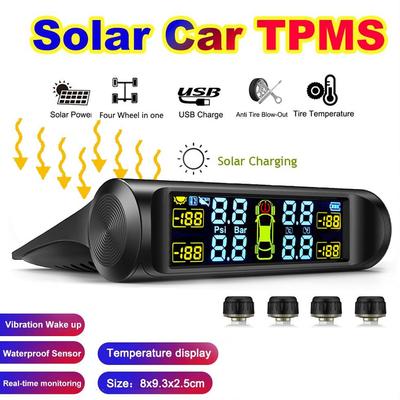 Sistema di monitoraggio della pressione dei pneumatici per auto TPMS alimentato ad energia solare