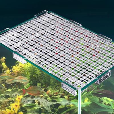 Tablero de Aislamiento Inferior para Acuario de Acrílico Red de División Rejilla de Plástico Cortable Ensamblable Separador de Bomba de Filtro Accesorios para Tanque de Peces