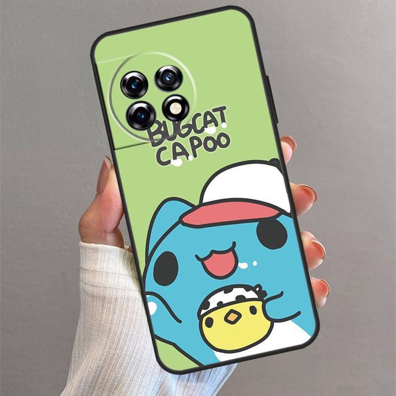 Love Comic Cat Bugcat Capoo Case For OnePlus 13T 13 13R 12 12R 11 10 Pro 8T 10T Nord 5 CE 2 3 4 Lite N20 N30 Back Cover