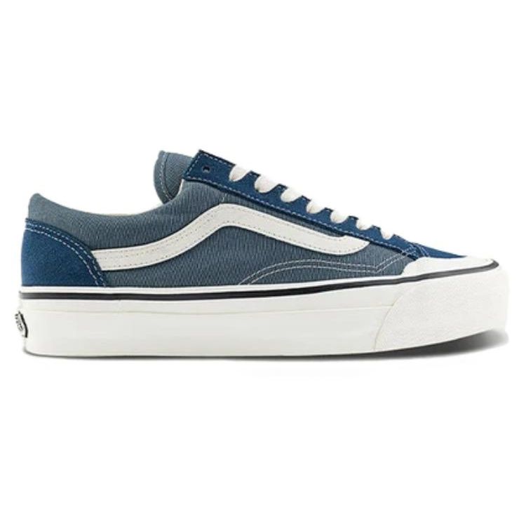 Vans Old Skool Reissue 136 Comfortable Versatile Low-Top Skate Shoes Unisex Sneakers Blue VN000MT6DDN
