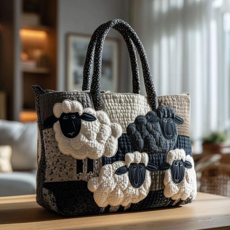 Quilted Tote Bag Digital Print Handbag Casual Daily Shoulder