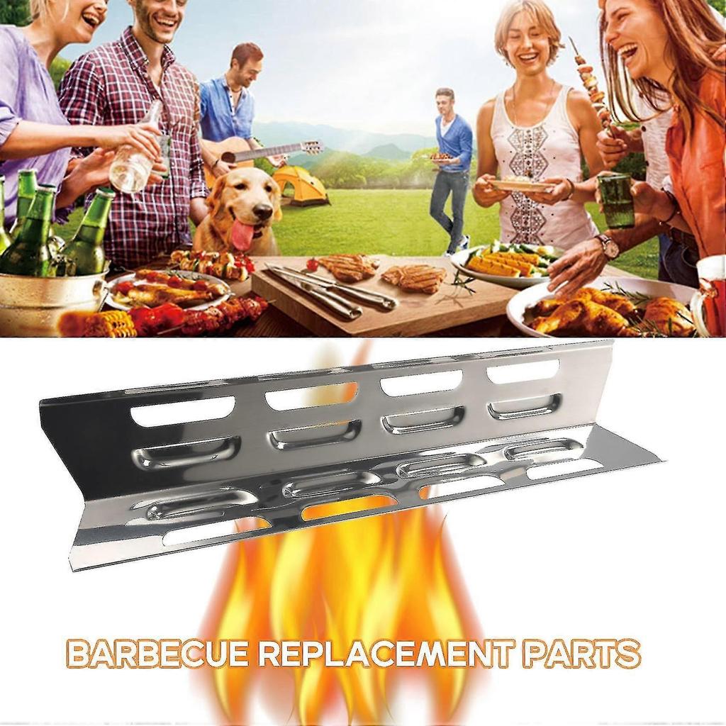 4pcs Heat Plate For , Master Forge, Perfect , Stainless Steel Heat Diffuser Gas Grill Spare Part Fo