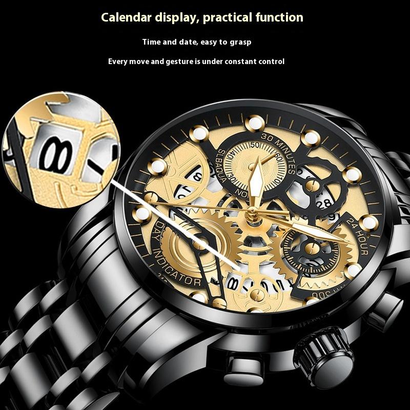VA VA VOOM Men's Hollow Wrist Watch Student Waterproof Men's Watch Luminous Internet Celebrity Watch