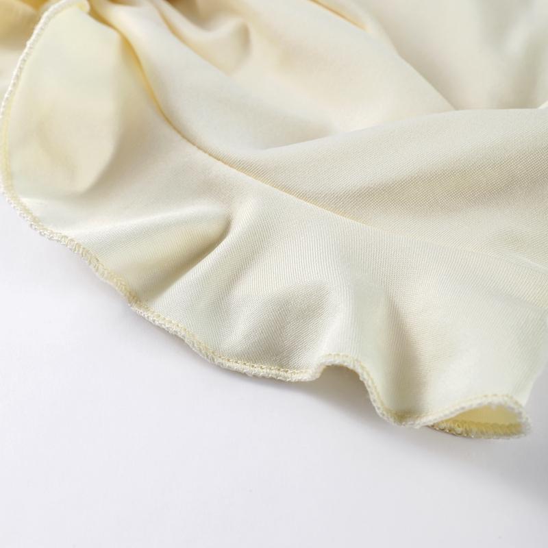 Ruched Elegant 2 Piece Set Women Halter Backless Camisole+Ruffles Loose Skirts Vacation Fashion Trend Classic Outfits