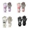Fashion Windproof Women Ski Gloves Waterproof Touch-Screen Winter Cycling Skiing Gloves Full Finger Warm Snowboard Mittens Women