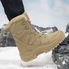 Men's Snow Boots Mens Winter Boots Retro Combat Boots Anti Slip Wear-resistant Outdoor Boots Outdoor Waterproof Boots