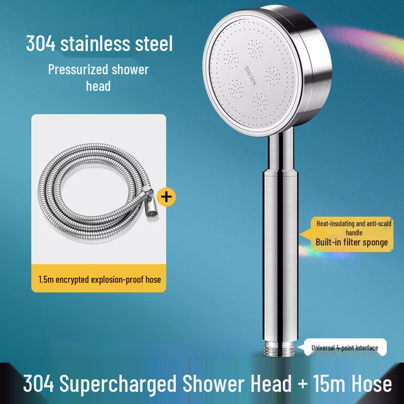 304 Stainless Steel High-Pressure Rain Shower Head for Bathroom
