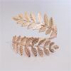 Fashion Women Metal Leaf Charm Open Bracelet Arm Cuff Armlet Bangle Fine Jewelry