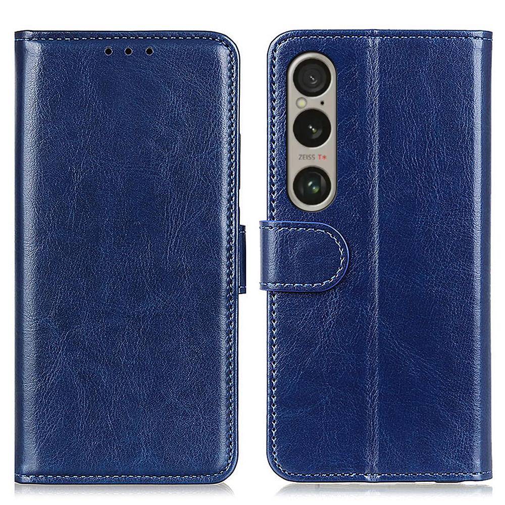 For Sony Xperia 1 VI Case PU Leather Crazy Horse Texture Phone Wallet Folio Cover