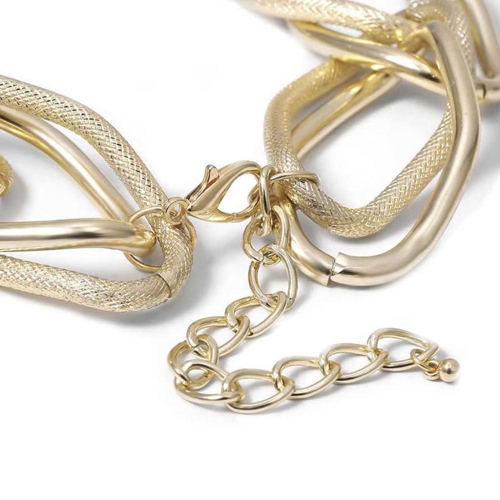 Exaggerated Long Chain Necklace Geometry Fashion Jewelry on The Neck Chunky Necklace  Gift