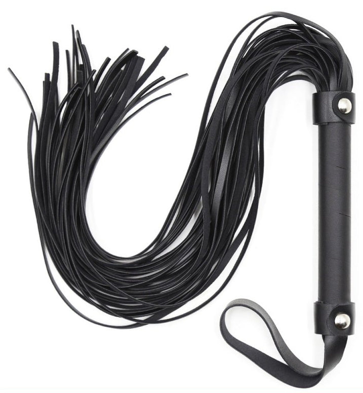 Mega Flog Long Flogger 63cm Black - Correct Me - Whips, Crops & Feather Dusters
