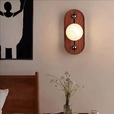 Mid-Century Modern Marble Wall Lamp for Living Room and Bedroom