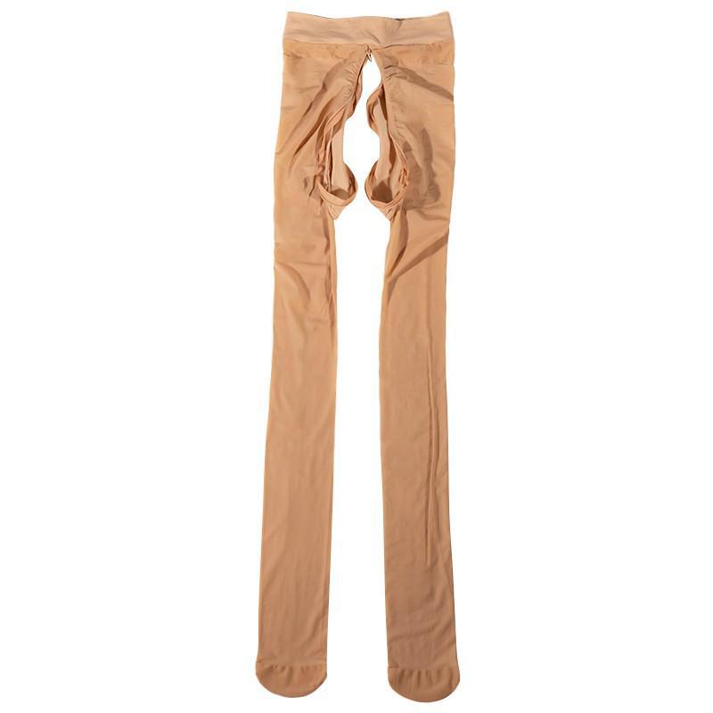 Qinghe 8D Ultradünne, verstellbare Strümpfe mit Reißverschluss und offenem Schritt