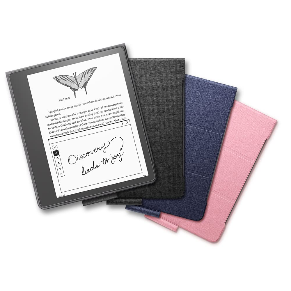 Amazon Official Fabric Folding Cover for Kindle Scribe and 2022 (Black) (2024 Releases)