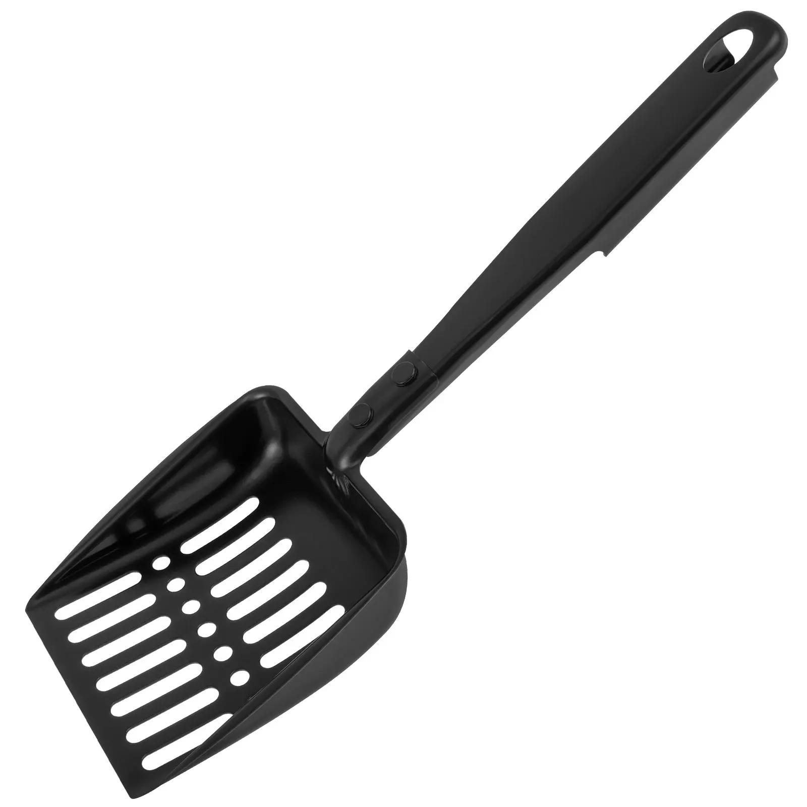 

Cat Litter Shovel Heavy Duty Metal Hollow Coal Shovel Heat Resistant Hangable Fireplace Shovel Tool Multi-role Pet Cleaning Tool 1Pc чёрный