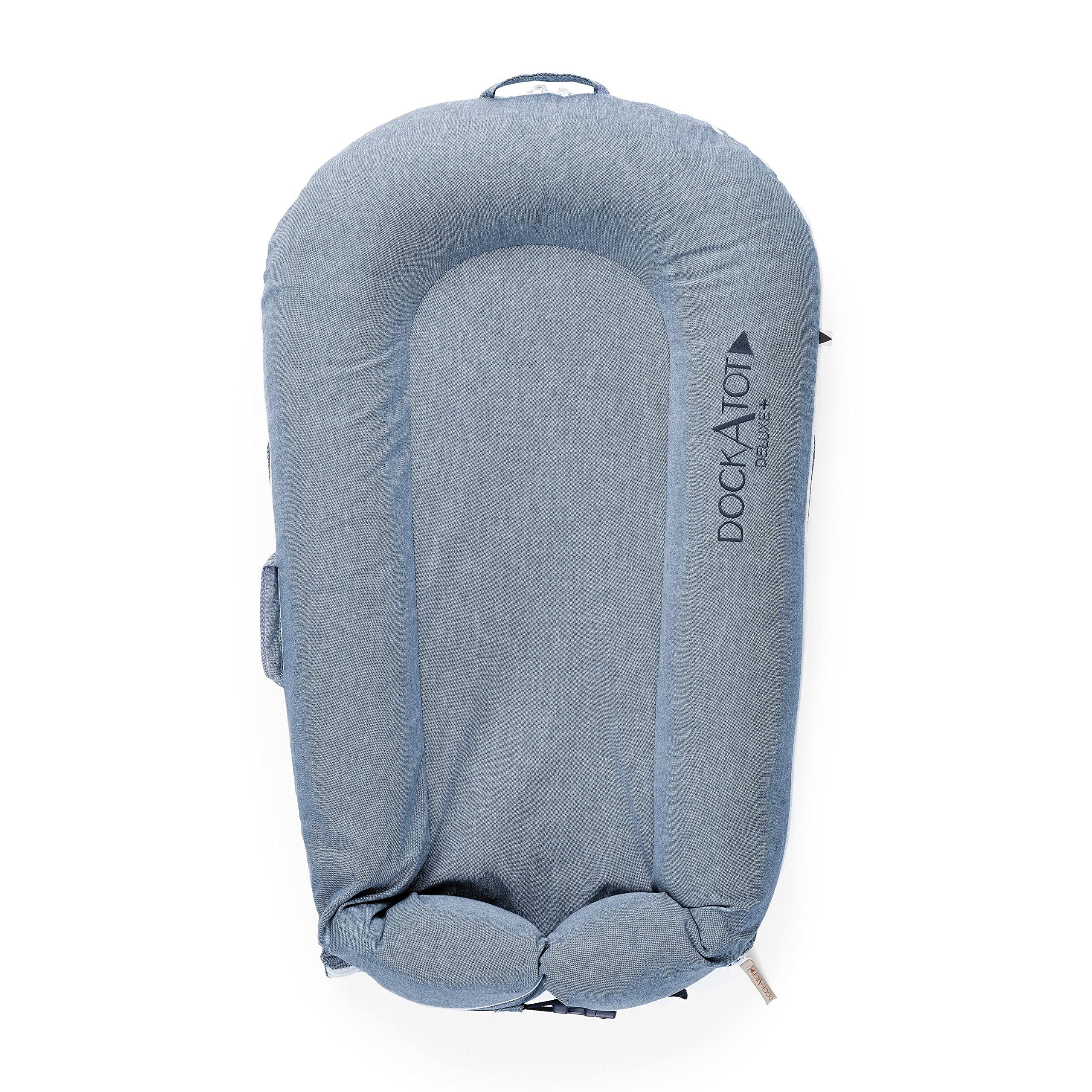 

DockATot Genuine Crib Portable Coufan Months Indigo Chambray Deluxe+ [Japan Official] Bed-in-Bed Co-sleeping 0-8