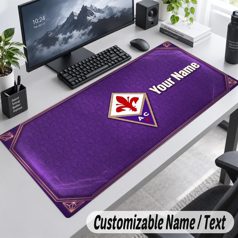 Custom Name Text Mouse Pad Fiorentina FC Personalized Desk Pad For Work And Gaming