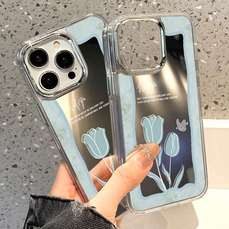 Mobile Phone Cases for iPhone 11 13 XR 15 Pro Max 12 14 Pro Max Case iPhone 16 XS Max Mirror Protective Case Mirror Exquisite Cartoon Waterproof