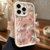 Phone Case: 2D Flat Design Suitable for iPhone 18 17 16 15 14 13 Pro Protective Case, Rainbow Little World, Perfect Christmas and Halloween Holiday Gi