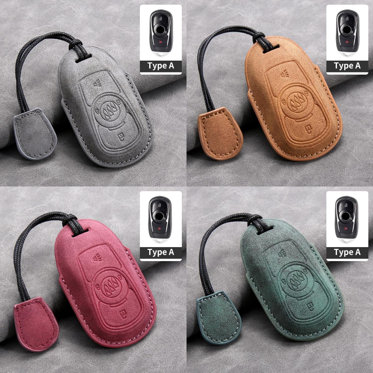 

Кожаный чехол-оболочка для автомобильного ключа-пульта для Buick Verano Envision Avenir Lacrosse Regal Encore Excelle Enclave Anthem Cascada Green