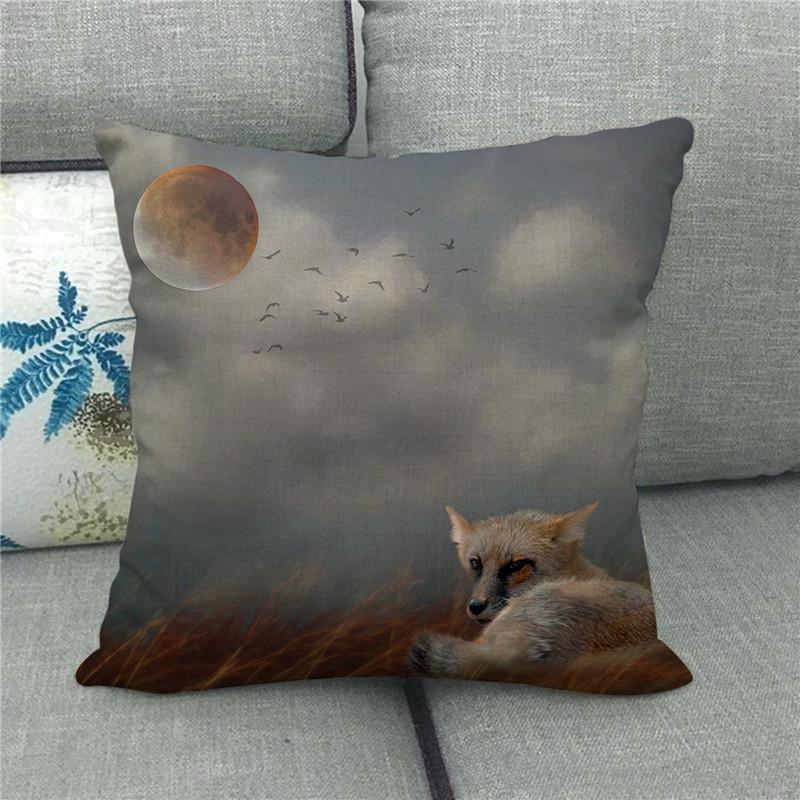 Creative Cartoon Illustration Star Map Digital Printing Short Plush Pillow Covers For Car Sofa Office Cushion Cover Home Goods