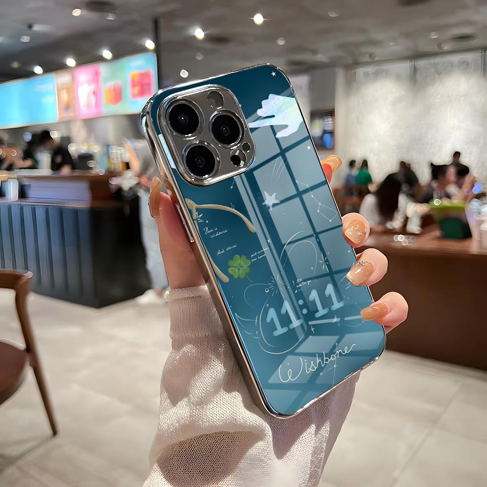 Conan Gray Wishbone Phone Case For IPhone 17 Pro Max 15 Pro 16 14 Plus 12 13 Mini 11 Pro Shockproof Electroplated Glass Cover