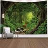 Wandteppich für Zuhause, Wanddekoration, Waldlandschaft, Landschaftsmuster, Hängetuch, Büro, Wohnzimmer