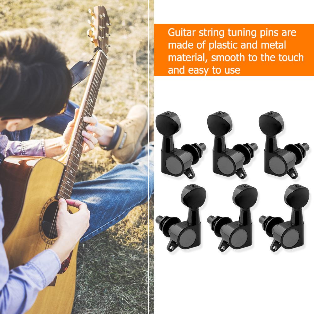 6pcs Guitar Tuner Pegs Easy To Tune Full-Closed Electric Guitar Tuning Pegs Replacement Parts Musical Instruments Accessories