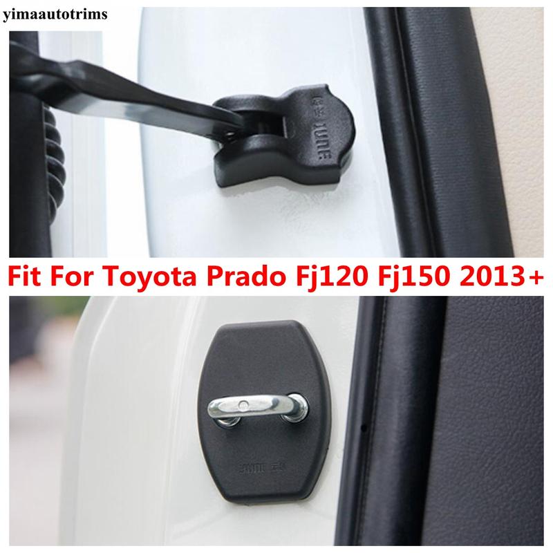 

8PCS Car Door Stop Limit Rust Waterproof Lock Protection Cover Kit Plastic Accessories For Toyota Prado Fj120 Fj150 2013 -
