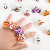 Kinder Halloween Leuchtringe Kreative Süße Kürbis Geist Augen Ringe Halloween DIY Dekorationen LED Blitz Fingerring