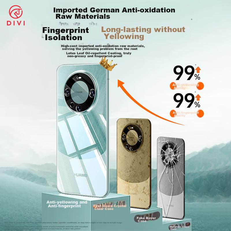 Phone Case for Huawei Mate60, Transparent Soft Cover with Full Protection, Ultra-Thin Airbag Silicone Case for Mate60