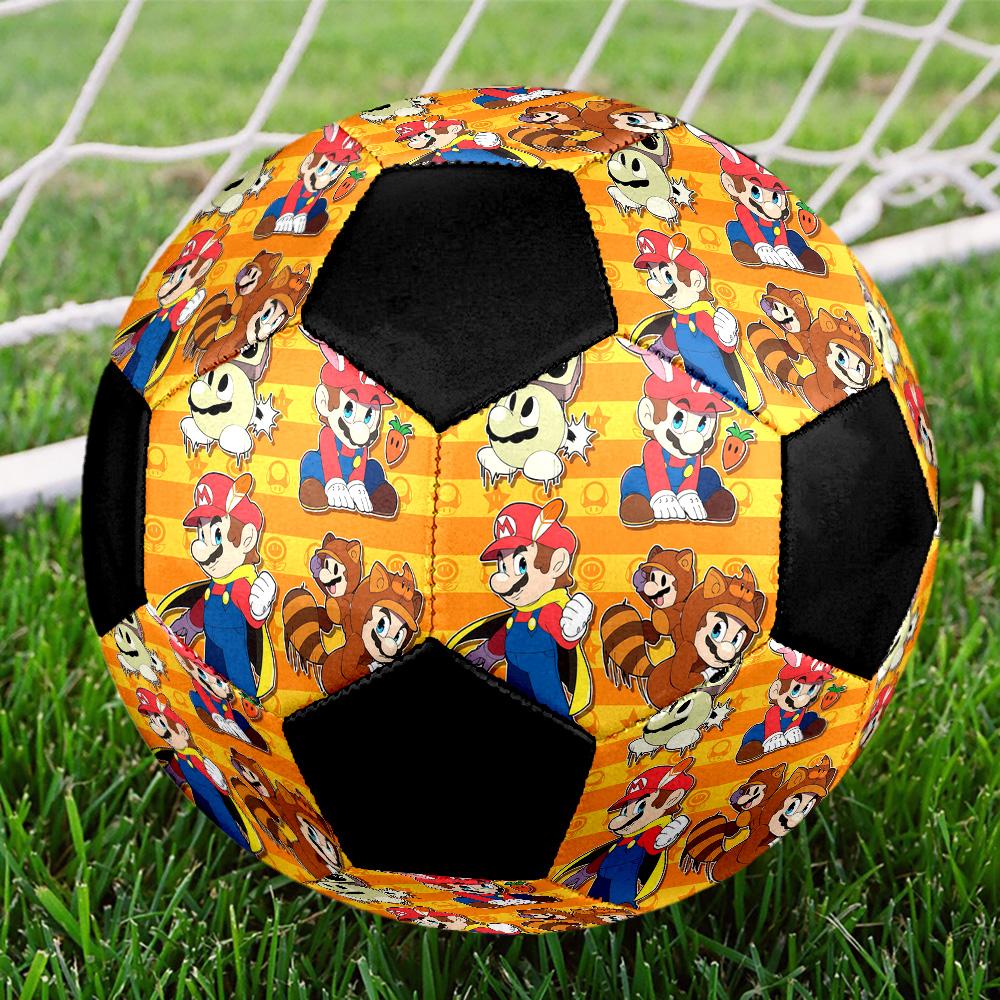 Super Mario4 Soccer Ball Colorful All Ages Machine Stitched PVC Competition Ready Durable High-Bounce.SIZE5